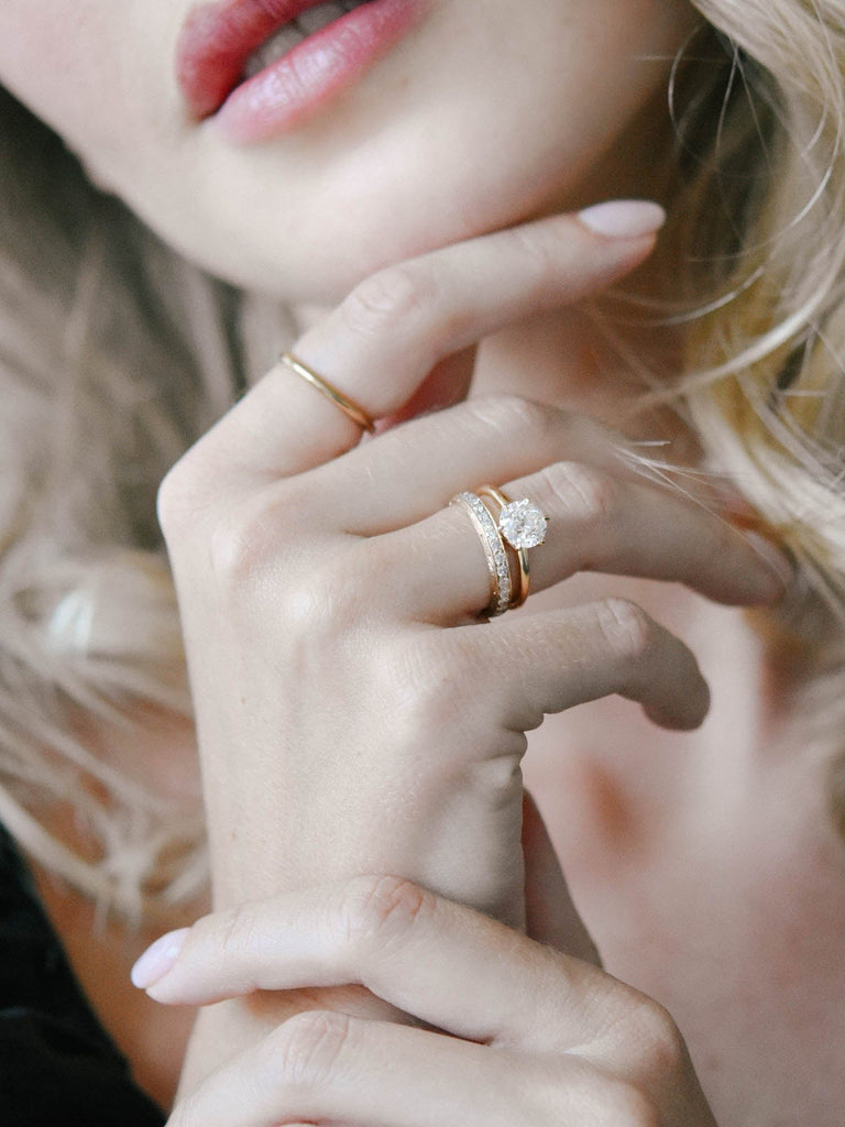 Classic Old European Cut Diamond Six Prong Solitaire Engagement Ring 1.28