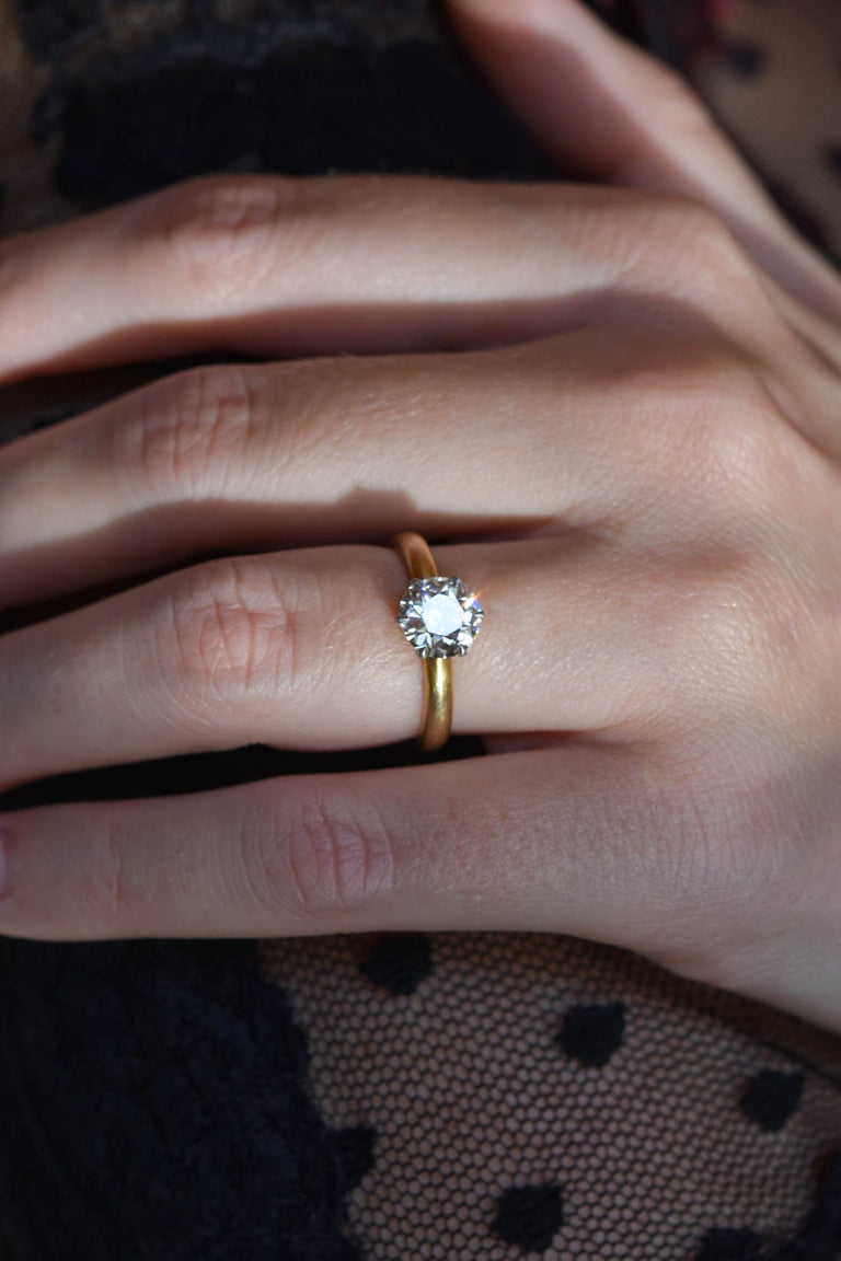 Tiffany & Co. 1.52 Carat Old European Diamond Solitaire Vintage Engagement Ring