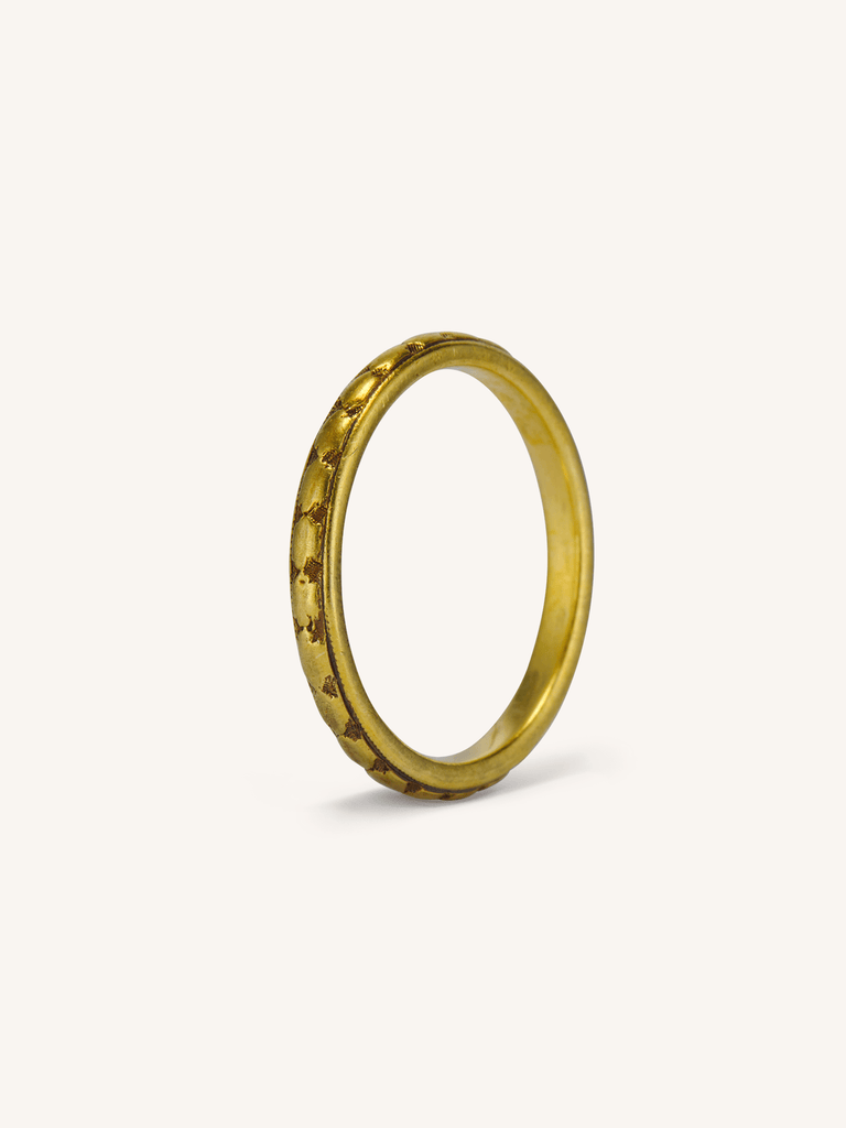 1940's Humbert & Son Gold Engraved Vintage Wedding Band, America