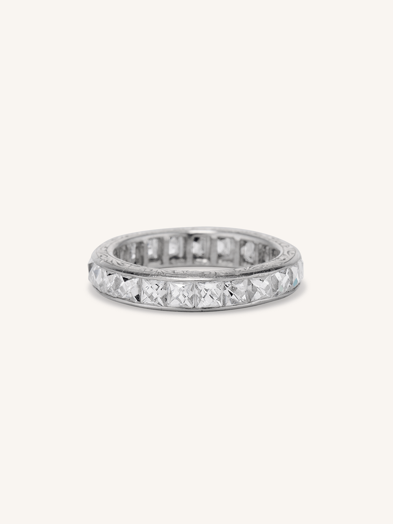 Art Deco 4.00 Carat French Cut Diamond Eternity Band