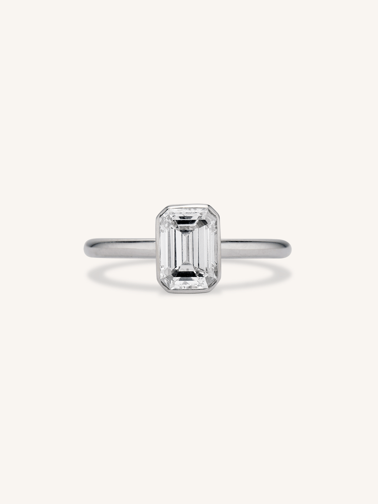 Classic Emerald Cut Diamond Solitaire 1.22