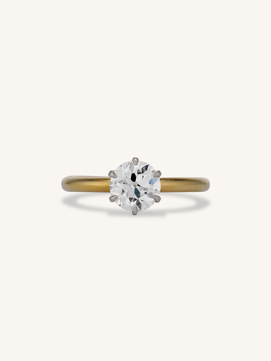 Edwardian Tiffany & Co. 1.21 Carat Old European Cut Diamond Engagement Ring