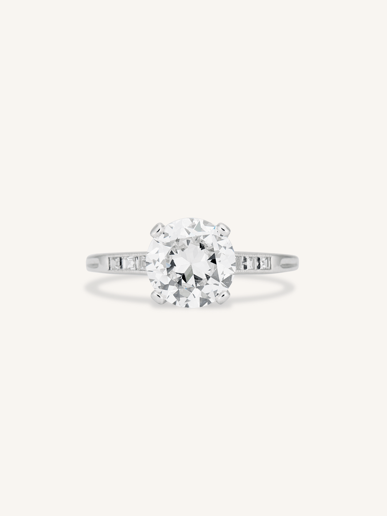Tiffany & Co. Art Deco 2.09 Carat Transitional Cut Diamond Vintage Engagement Ring