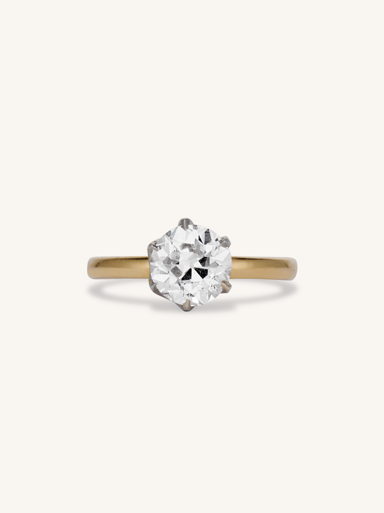Victorian Tiffany & Co. 1.56 Old European Cut Diamond Solitaire Engagement Ring